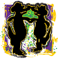 zydeco dancing sketch